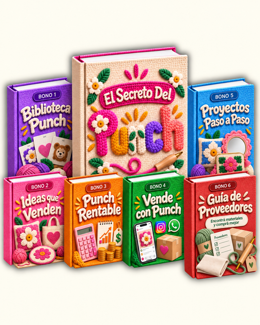 EL Secreto Del Punch | Aprendé desde cero a crear piezas únicas y empezá a ofrecerlas desde casa.